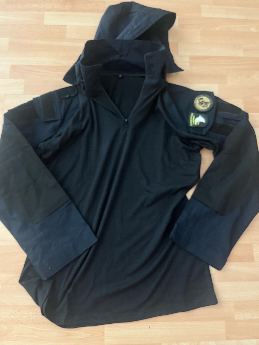 Navy Tactical Quarter-Zip Pullover Jacket and Pants set, size medium